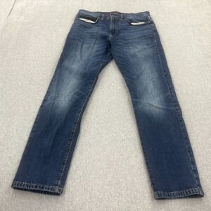 Lucky Brand Jeans Men's 34X32 121 Slim Straight Blue Stretch Preppy 5 Pocket